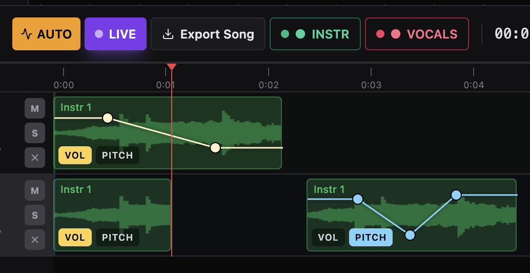 Lyria Studio timeline automation controls